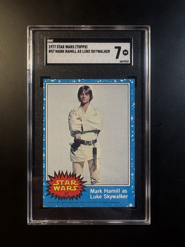1977 Topps Star Wars #57 Mark Hamill as Luke Skywalker — SGC 7