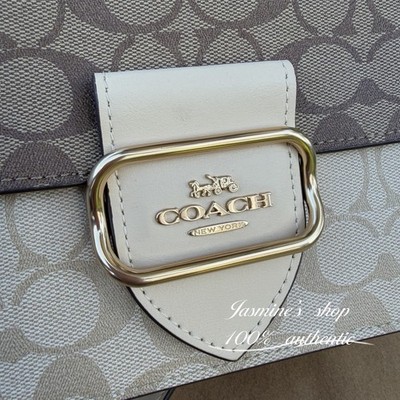NWT Coach Morgan Square Crossbody Bag In Blocked Signature Canvas