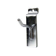 SSWBasics Slatwall Accessories: 2" Chrome Slatwall Hooks, Pack of 50 - Premium