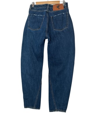 One Teaspoon Jeans Women Size 26 Blue Distressed Bohemian Baggies New