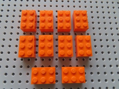Lego 10 x Stein Baustein Basic 3002  2x3  orange