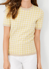 Ann Taylor NEW Classic Sweater Tee Top Houndstooth NWT Nice Quality!