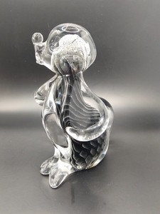 Murano G Campanella Labeled Dog 6" tall