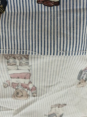 Vintage Ralph Lauren Polo Striped Teddy Bear Comforter & Twin