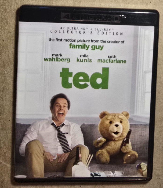 Ted (2015) BLU-RAY In a 4k Box*NO 4k Disc* Theatrical  & Unrated **LIKE NEW**