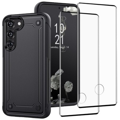 For Samsung Galaxy S23/S23 Plus/S23 FE Case Shockproof Hard Cover/Tempered Glass