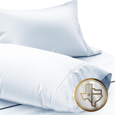 100 Egyptian Cotton Standard/Queen Size Pillow Cases Set of 2-1000 Series Lones