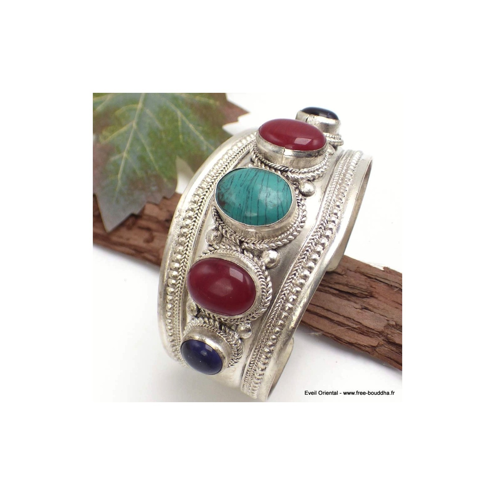 Bracelet tibétain en pierres naturelles, cadeau d'anniversaire idéal pour femme