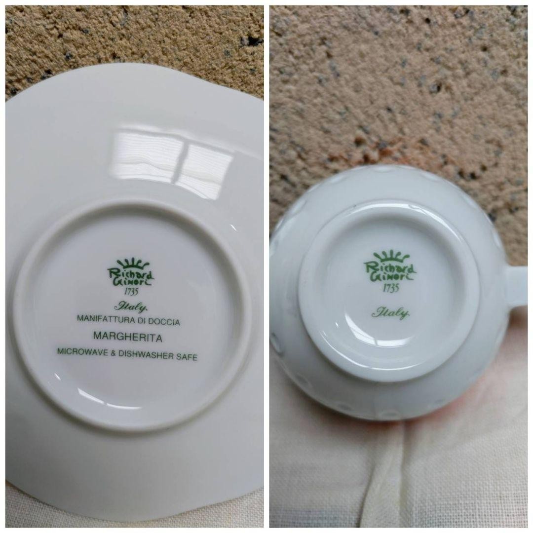 Richard Ginori Margherita Demitasse Cup & Saucer Set of 6 Flower Good condition