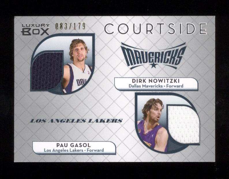 2007-08 TOPPS LUXURY BOX GAME JERSEYS #CDR-NG DIRK NOWITZKI PAU GASOL /179