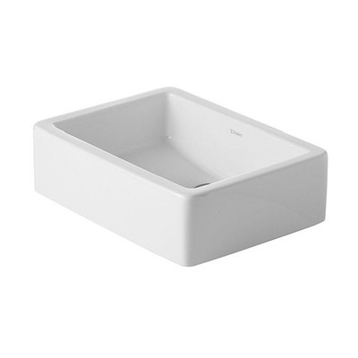 Duravit Vero 19-5/8 Rectangular Ceramic Vessel Bathroom Sink, No Overflow,