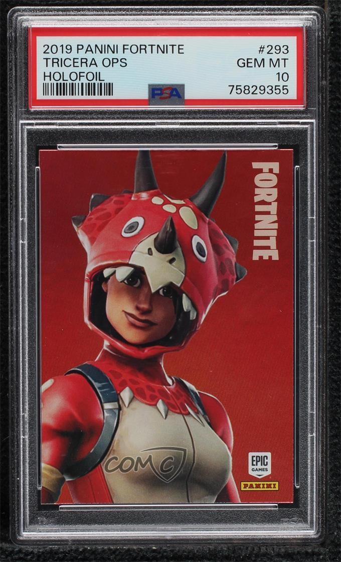 2019 Panini Fortnite Holofoil Tricera Ops #293 PSA 10 GEM MT 10e3