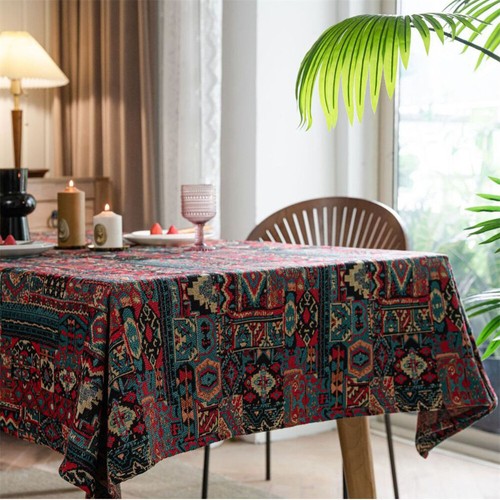Printed Rectangle Tablecloth Dining Room Table Cloth Cover Kitchen Party Decor - Picture 8 of 13