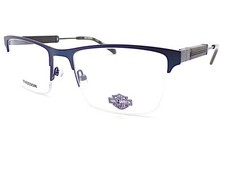 Harley Davidson Glasses Frame Dark Satin Blue Black 54mm Eyeglasses HD9013 091