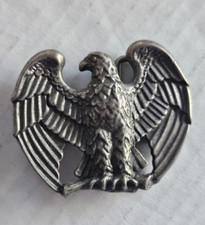 Vintage Avon Bald Eagle Belt Buckle Dark Grey Silver Tone Perched On Branch