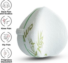 BAMBOO COVER MEMORY FOAM LEG PILLOW WITH ZIP COVER KNEE HIP PAIN RELIEF CUSHION
