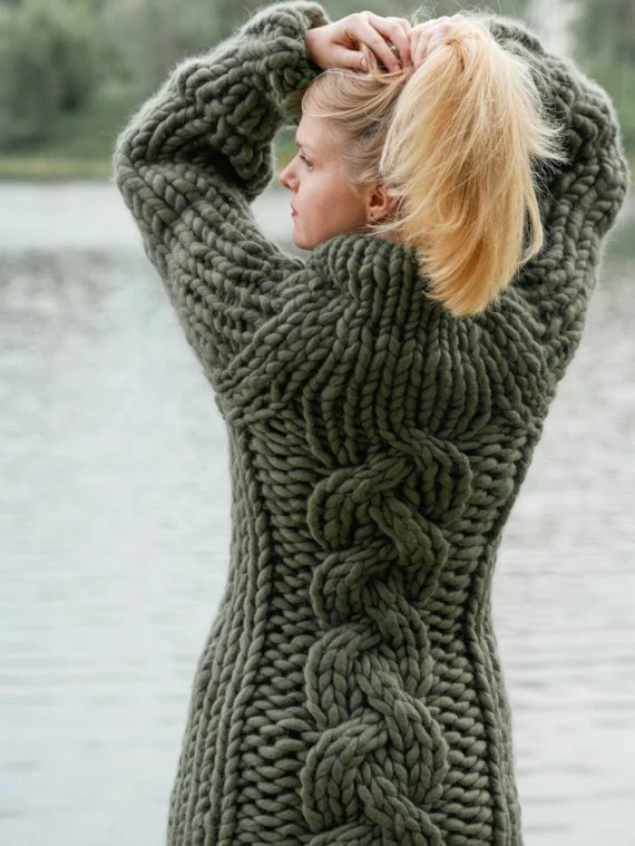 Organic Chunky Knit Short Cardigan 100 Bio Merino Ghana Ubuy