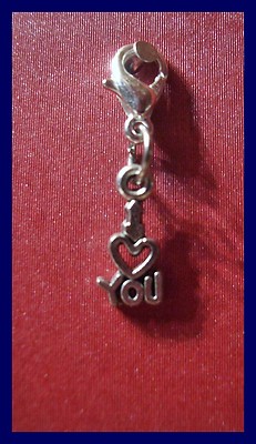 * I love you * Charms Armband Anhänger Kettenanhänger m. Karabiner NEU  (b52)