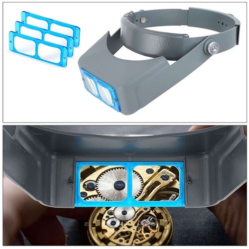 1.5X 2X 2.5X 3.5X 4 Lens Set Optivisor Headband Magnifier Head Magnifying Glass - Picture 3 of 12