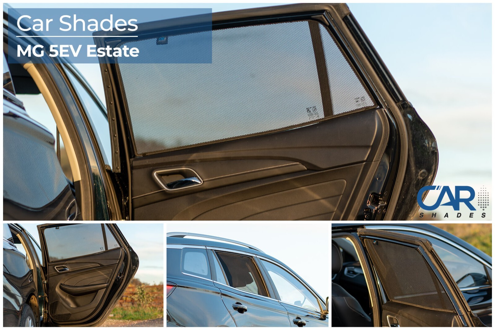 MG 5EV Estate 2020+ CAR SHADES UK TAILORED UV SIDE WINDOW SUN BLINDS