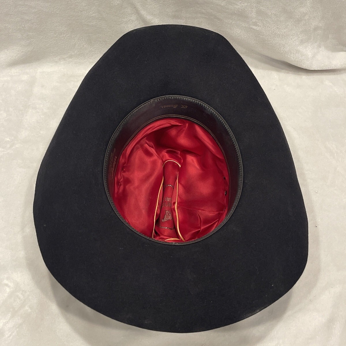 Wrangler Black Cowboy Hat with Red Lining Stetson Rancher 6x Black Cowboy Hat | Made In USA main image 4