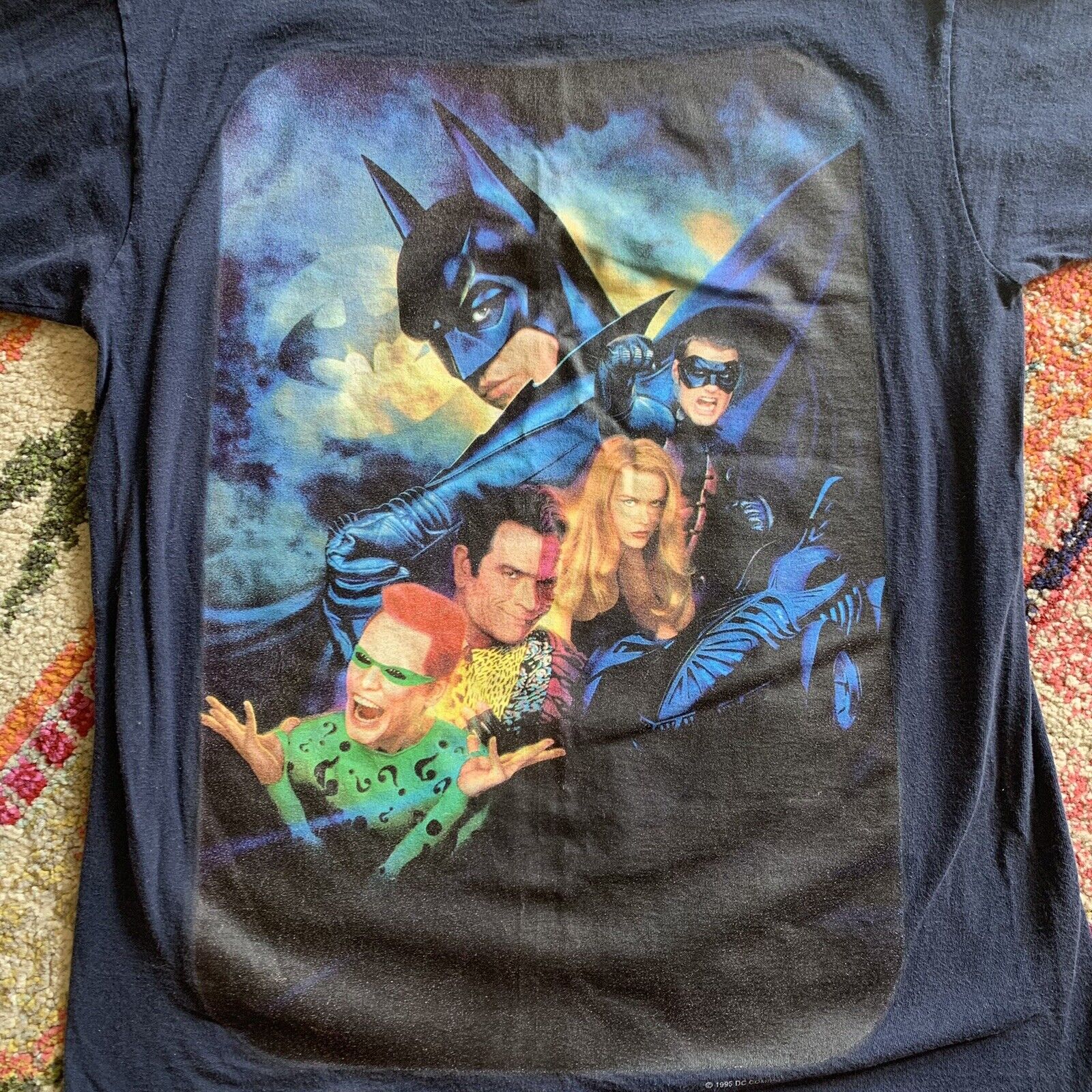 1995 Batman Forever Vintage Tshirt Sz Medium  Gra… - image 2