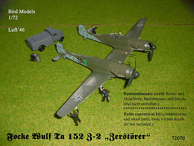 Focke Wulf Ta 152 Z-2 ''Destroyer'' 1/72 Bird Models Conversion Kit / Conversion