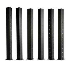 Keylink Horiz Cable 2 1/2" x 38" Level Line Post w/ Upgrade Kit- Textured Black