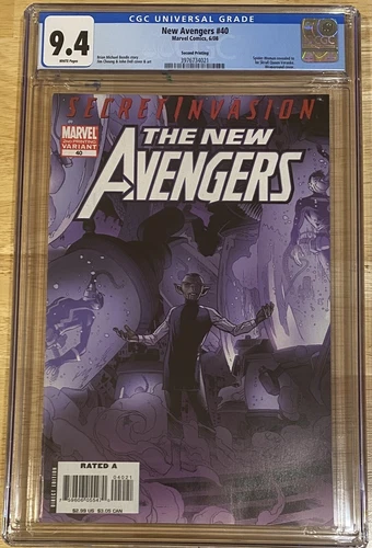 NEW AVENGERS 40 2nd Printing 2008 CGC 9.4 NM 1st App Skrull Queen Veranke Cover