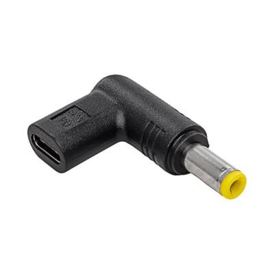 AK-ND-C01 USB C-Buchse,DC 5,5/2,5 Stecker Anschluss: Adapter schwarz AKYGA