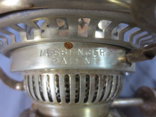 Antique Brass MESSENGERS No2 DUPLEX Lever Lift Oil Lamp Burner Bayonet Fit - Picture 5 of 23