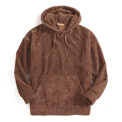 Herren Cord Bluse Hoodie Tops Training Freizeit Kapuze Mantel Pullover Sweatshirts - Bild 21 von 32