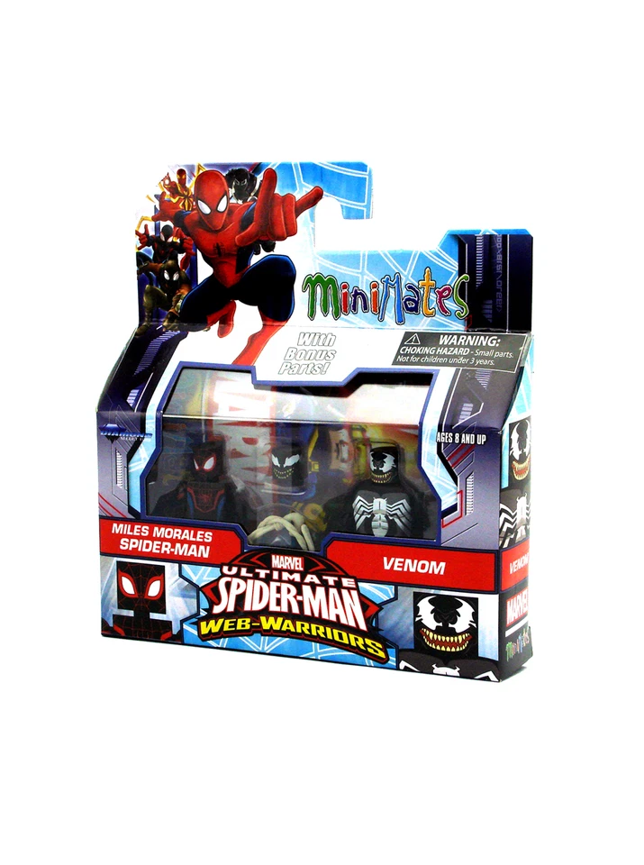 Marvel Minimates Miles Morales Spider-Man & Venom Walgreens Serie 1.5 Nuevo Foto 3 de 4