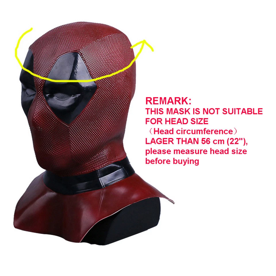 Deadpool 2 Wade Wilson Cos Helmet XMen Halloween Fancy Ball Soft Latex Mask Prop - Image 3 of 4