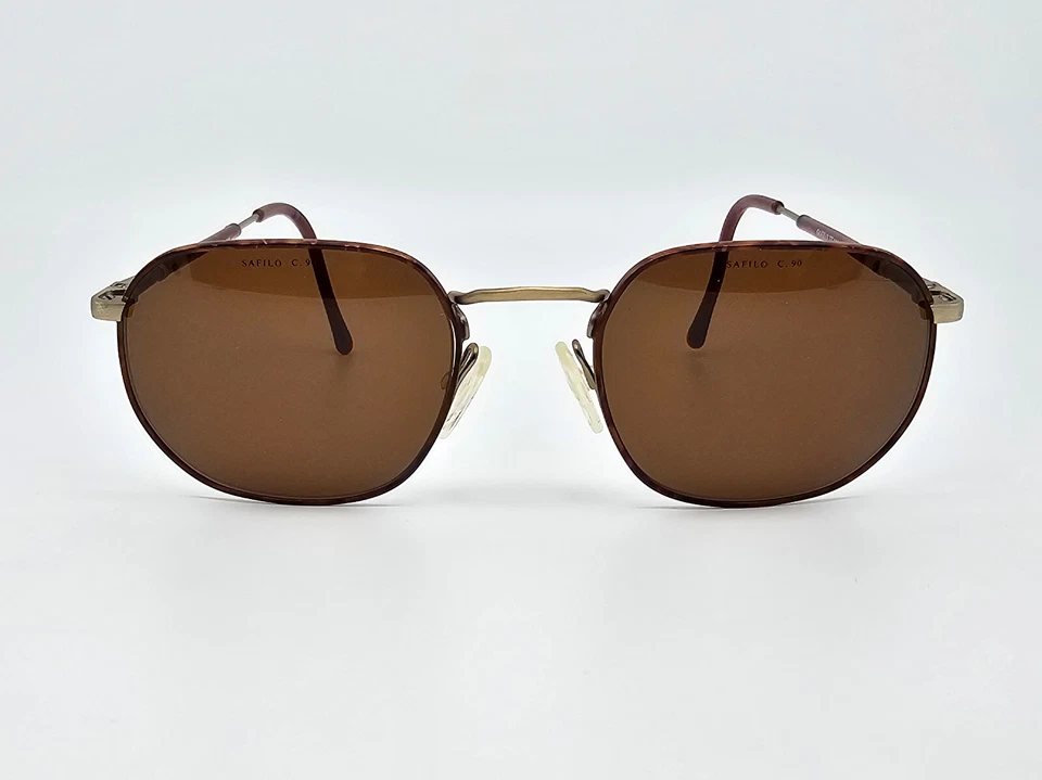 Gafas de sol Safilo Elasta Team 3842/S marco dorado tortuga lentes marrones con estuche 52 mm Foto 2 de 4