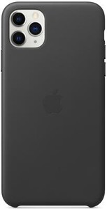 Apple iPhone 11 Pro Max Leder Case Schwarz Cover Schutzhülle