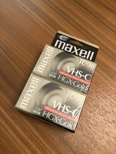 New Maxell VHS C Premium High Grade 62m HGX Gold TC 30 Video Cassette, SEALED