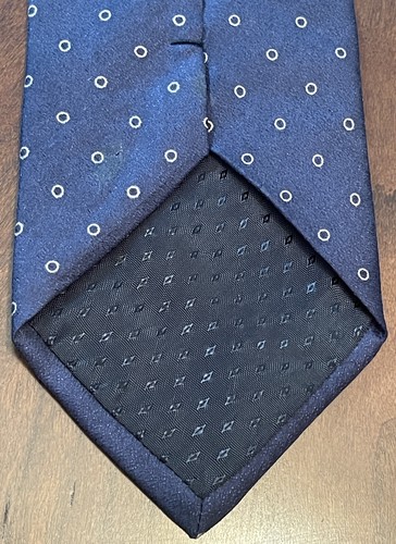 Cravatta da uomo Corporate Gear By Munsingwear fatta a mano blu 100% seta - Foto 2 di 9