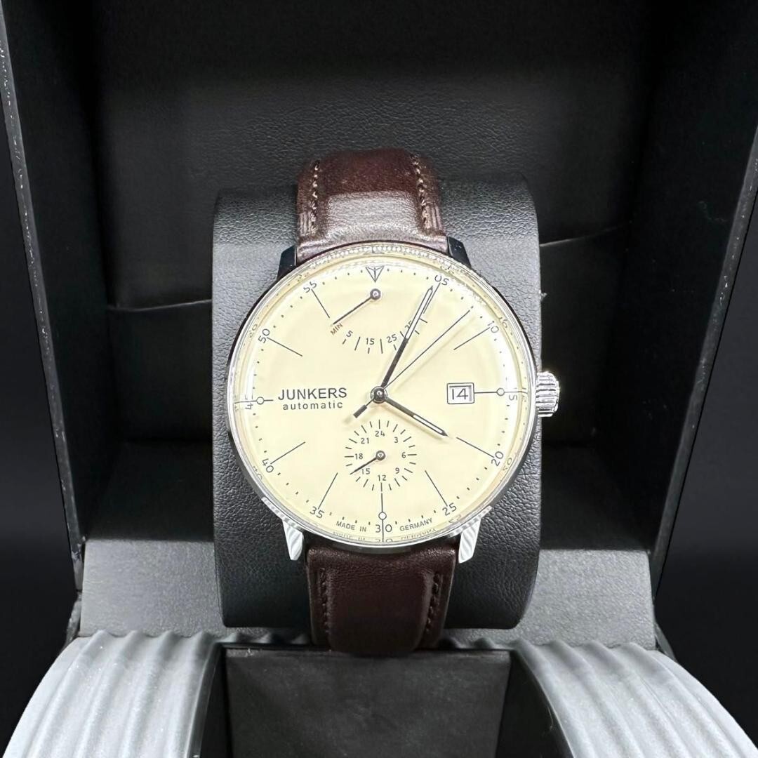 Junkers Bauhaus 6060-5AT Men's Watch Ivory Dial Analog Automatic