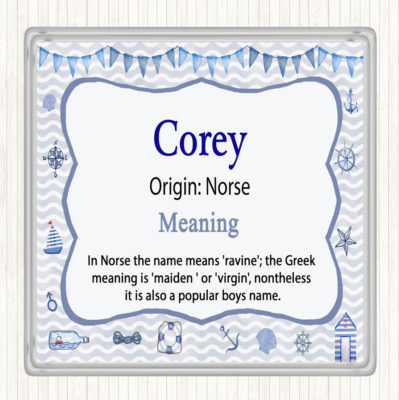 Corey Name Bedeutung Getränke Matte Untersetzer Maritim