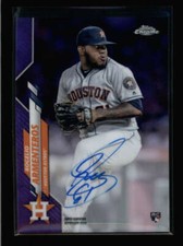 ROGELIO ARMENTEROS 2020 TOPPS CHROME ROOKIE PURPLE REFRACTOR AUTO #/250 AZ4413