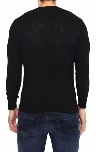 DIESEL K-Alby Men Casual Slim Fit Knitted Pullover Long Sleeve Tee Sweater Shirt - Picture 4 of 13