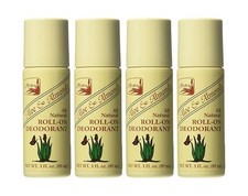 Natural Roll-On Deodorant 4Pk x 3 fl oz Safe Non-Irritating Formula Odor Control