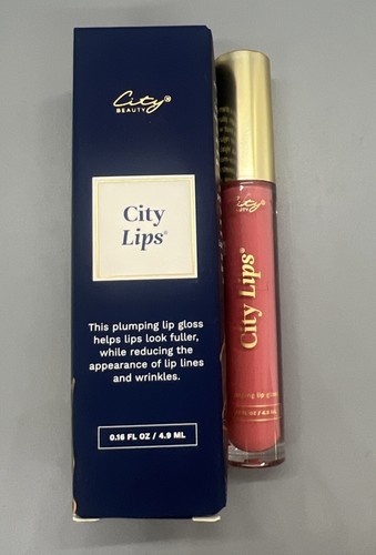 City Beauty Plumping Lip Gloss City Lips Hydrate & Nourish Watermelon Colored