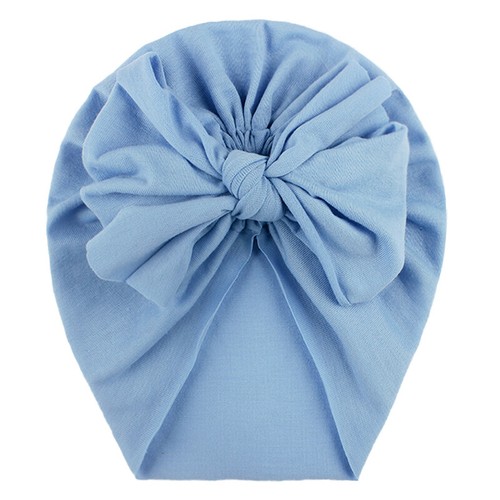 Kids Unisex Hats Headwear Bow-knot Plain Color Caps Bonnet Warm Head Wrap Beanie - Picture 6 of 26