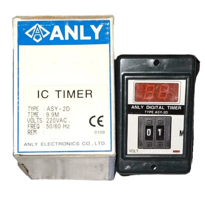 ANLY ELECTRONICS ASY-2D ELECTRONIC TIMER TIME RANGE 0.1M-9.9M 220VAC FREE SHIP
