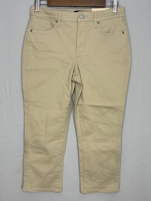 NYDJ Chloe Capri Pants Womens Feather Beige Lift & Tuck Denim Slim Fit 6P NWT