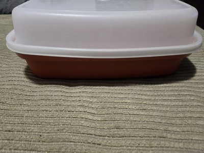 TUPPERWARE VINTAGE SEASON SERVE MARINADE CONTAINER Paprika Rust 1294-5 1294-5