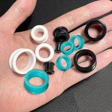 3Pair Soft Silicone Ear Plug Flesh Tunnels Gauges Body Jewelry Expander 2g-1"