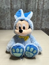 Disney Store Mickey Mouse   Easter Bunny   Soft Plush Blue 13  